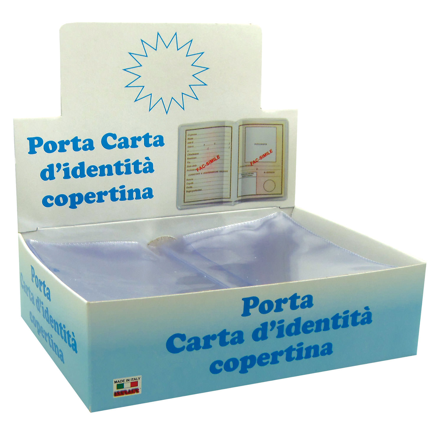 1016V PORTA CARTA D'IDENTITA' CRISTAL A COPERTINA – Alplast Italia